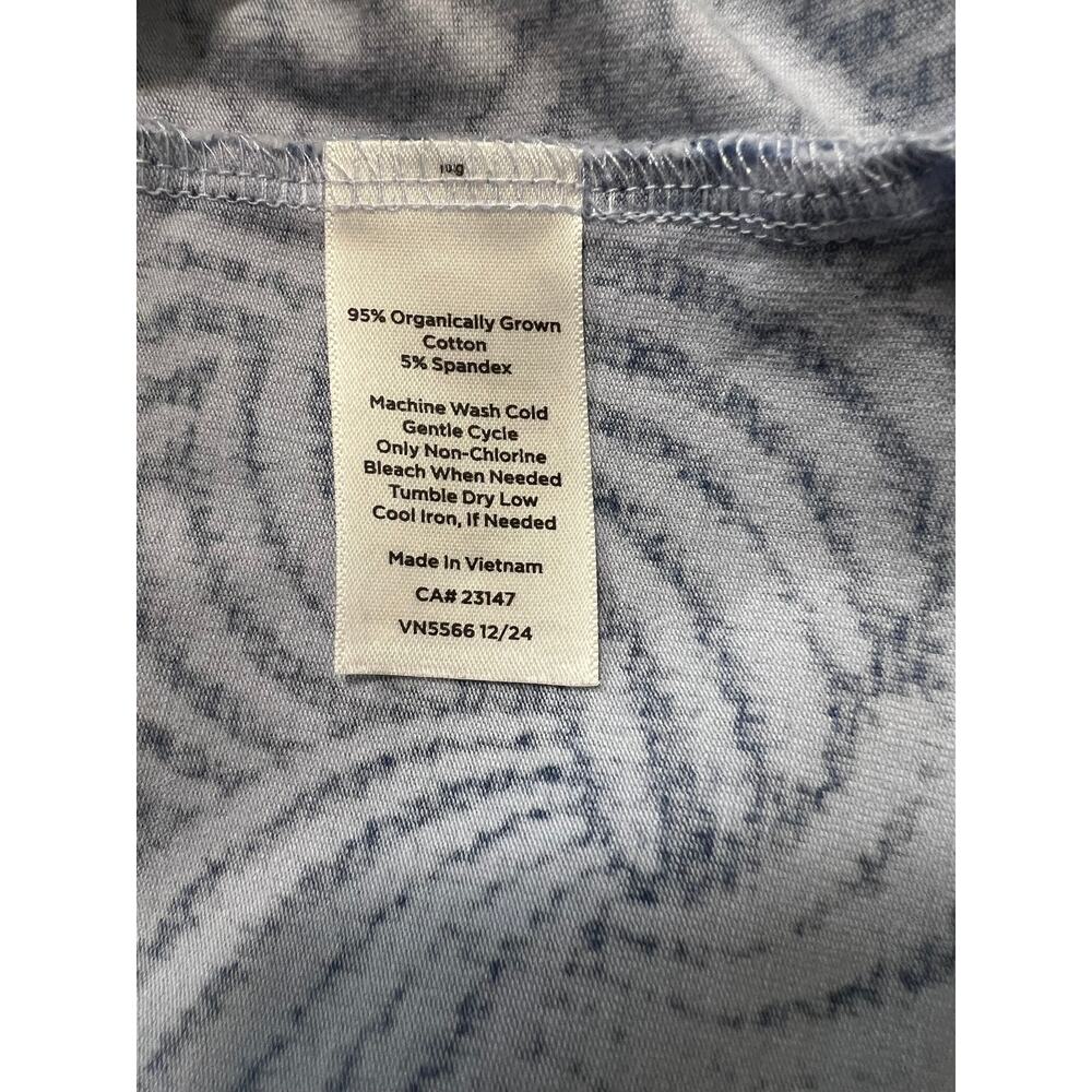 Haven Well Within Organic Cotton Jersey Abstract Wave Robe Women's Size L - Picture 6 of 7